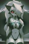  2022 anthro black_nose bra breasts canid canid_demon clothing demon digital_media_(artwork) female hellhound helluva_boss looking_at_viewer loona_(helluva_boss) mammal miles_df red_sclera solo thong underwear 