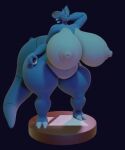  3d_(artwork) animated anthro belly big_breasts big_butt big_tail blender_(software) blue_body breasts butt darkdraketom digital_media_(artwork) female huge_breasts huge_butt mature_female multicolored_body navel nidoqueen nintendo pok&eacute;ball pok&eacute;mon pok&eacute;mon_(species) solo tongue tongue_out turntable_(animation) two_tone_body video_games 