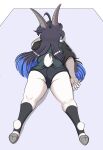 2_horns absurd_res anthro black_hair blue_hair bovid bulge caprine clothing domestic_goat femboy fur goat grey_body grey_fur hair hi_res hooves horn long_hair lying male mammal multicolored_body multicolored_fur multicolored_hair on_front simple_background sleeping solo thick_thighs tight_clothing two_tone_body two_tone_fur two_tone_hair underwear white_body white_fur zel_vilkoinen_(zelripheth) zelripheth