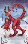  christmas christmas_clothing clothing daughter demon duo female gynomorph hex-grimoire holidays human humanoid intersex kerata mammal monster_girl_(genre) mother mother_and_child mother_and_daughter nude parent parent_and_child 
