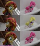  3d_(artwork) absurd_res bathtub big_head blue_eyes digital_media_(artwork) earth_pony equestria_girls equid equine extremespeedslowpoke female friendship_is_magic hasbro hi_res horse human mammal my_little_pony pegasus pink_eyes pinkie_pie_(mlp) pony sunset_shimmer_(eg) surprise_(pre-g4) wings 