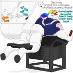  anthro anus balls bottomless butt clothed clothing dave_(character) dialogue dragon_ball duo equid equine exercise genitals hooves horn male mammal max_(character) my_hero_academia notkastar rainbow rear_view shirt stare topwear unicorn workout 