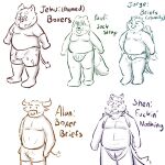  2021 alan_(sihai&#039;s_legacy) anthro asian_mythology avian beak beard belly big_tail bird black_and_white bovid bovine boxers_(clothing) bulge canid canine cattle chin_tuft clothed clothing curious_cat custardalvis dragon east_asian_mythology eastern_dragon eyewear facial_hair facial_tuft fluffy fluffy_tail glasses group horn jehu_(sihai&#039;s_legacy) jockstrap jorge_(sihai&#039;s_legacy) male mammal mature_male monochrome muscular mythology nude paul_(sihai&#039;s_legacy) pecs quetzal raccoon_dog scar shen_(sihai&#039;s_legacy) shirt short_ears sihai&#039;s_legacy simple_background sketch slightly_chubby slit smile standing suid suina sus_(pig) tail_tuft tanuki topwear trogonid tuft tusks underwear underwear_only whiskers white_background wild_boar 