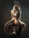  2022 anthro charr digital_media_(artwork) eyebrows eyelashes felid feline female guild_wars hi_res horn hybrid mammal nude safiru smile video_games 