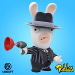 1:1 2021 3d_(artwork) 4k absurd_res adobe_photoshop_(artwork) anthro autodesk_maya_(artwork) black_bottomwear black_clothing black_dress_shirt black_footwear black_hat black_headwear black_pants black_shoes black_suit blue_background blue_eyes bottomwear buckteeth button_(fastener) clothed clothed_anthro clothed_male clothing colored digital_media_(artwork) english_description fedora footwear fully_clothed fully_clothed_anthro fully_clothed_male fur grey_necktie grey_stripes gun hand_pawpads hat headgear headwear hi_res holding_gun holding_object holding_ranged_weapon holding_weapon jean-baptiste_raimbault lagomorph light lighting logo long_ears male male_anthro mammal mitten_hands multicolored_body necktie noseless official_art open_mouth open_suit pants pattern_clothing pattern_necktie pattern_suit pawpads plunger rabbid ranged_weapon raving_rabbids rayman_(series) right-handed shaded short_legs simple_background smile solo standing striped_clothing striped_necktie striped_suit stripes suit tan_body tan_eyelids tan_inner_ear tan_pawpads tan_skin teeth title two_tone_body ubisoft weapon white_body white_dress_shirt white_fur