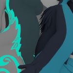 3d_(artwork) anthro avali bandai_namco belly black_body black_claws black_feathers blender_(artwork) blender_cycles blue_body blue_feathers blue_wings breasts claws digimon digimon_(species) digital_media_(artwork) duo eili_(k'braid) feathered_chest feathered_wings feathers female female/female fur fur_markings green_belly green_body green_breasts green_chest green_fur green_markings grey_back grey_body grey_eyes grey_fur grey_thighs hi_res k'braid leg_markings markings pressing_bellies_together renamon thigh_markings wings yellow_eyes