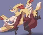  2022 ambiguous_gender ambiguous_penetration anthro areola big_breasts braixen breast_play breast_suck breasts cooliehigh delphox female group group_sex hi_res nintendo penetration pok&eacute;mon pok&eacute;mon_(species) sex sucking threesome video_games 