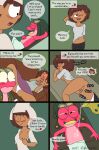  &lt;3 amphibia_(series) amphibian anne_boonchuy anus black_eyes blush breasts brown_hair butt caluriri clothing comic disney english_text frog genitals hair hi_res human leaf leaf_in_hair male mammal masturbation nipples open_mouth panties phone pink_body pussy semi-anthro size_difference sound_effects sprig_plantar text underwear vaginal vaginal_masturbation 