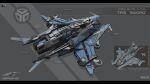  concept_art drone engine english_commentary english_text glowing karanak machinery mechanical military military_vehicle no_humans photoshop_(medium) realistic science_fiction space_craft star_conflict starfighter 