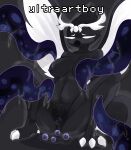 absurd_res after_rape after_sex ambiguous_fluids anthro avian bird black_body breasts corvid defeated deity digital_drawing_(artwork) digital_media_(artwork) egg female forced genitals hi_res humanoid lady_of_fire_(adlm13) oscine oviposition passerine rape sex simple_background solo tagme tentacles ultra_artboy vulva wings