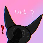 ambiguous_gender anthro bisexual bodily_fluids demon domestic_cat exclamation_point felid feline felis female genitals gl1tchcat hi_res male mammal owo penis sweat text