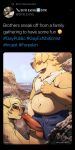  anthro balls beach belly blonde_hair blush blush_lines bodily_fluids brother brothers canid canine canis catsudon clothed clothing clothing_lift domestic_dog duo erection foreskin_bite fur genitals hair hair_over_eyes hi_res humanoid humanoid_genitalia humanoid_penis incest_(lore) male male/male mammal penis rock sea seaside sibling sweat swimwear twitter water yellow_body yellow_fur 