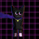 ambiguous_gender collar delta_rune_(emblem) domestic_cat felid feline felis femboy gl1tchcat hi_res mammal owo scarf symbol