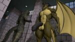  abs anthro argonian bethesda_softworks biceps dragon duo hudson_(zp92) humanoid male male/male muscular muscular_male obliques pecs ribs scalie tattoo the_elder_scrolls thighs triceps video_games wings zp92 