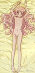  :&lt; artist_request bed_sheet blush censored dakimakura feet flat_chest highres long_hair louise_francoise_le_blanc_de_la_valliere lying nipples nude nude_filter photoshop pink_eyes pink_hair pussy sheet_grab sheets zero_no_tsukaima 