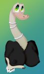  anthro aruru_(sumerian) avian big_breasts bird breast_grab breasts bust_portrait calebexe eyelashes feathers female gem hand_on_breast hi_res jewelry necklace nipples nude ostrich pearl_(gem) pearl_necklace portrait ratite solo 