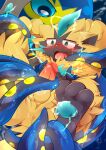  absurd_res ahegao ambiguous_gender anthro balls blush bodily_fluids cum duo edit erection feet forced forced_orgasm fur genital_fluids genitals grapploct hi_res humanoid_genitalia humanoid_penis legendary_pok&eacute;mon looking_pleasured male nintendo open_mouth orgasm pawpads paws penis pok&eacute;mon pok&eacute;mon_(species) soles tears tentacle_sex tentaclejob tentacles tongue tsukane_yoda uncensored video_games yellow_body yellow_fur zeraora 