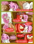  2020 absurd_res amy_rose anthro bdsm bondage bound breech_loader butt clothing comic detailed_background dialogue duo echidna english_text eulipotyphlan female fur green_eyes hands_tied handwear hat headgear headwear hedgehog hi_res kidnapping knuckles_the_echidna male mammal monotreme purple_eyes restraints rope rope_bondage sega sonic_the_hedgehog_(series) text toso video_games 