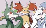  delphox pocky_day pokemon primarina serperior 