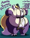  absurd_res anthro aunt_tao_(hookaloof) bandai_namco belt clothing digimon digimon_(species) female hi_res lipstick makeup overweight overweight_anthro overweight_female purple_lipstick robe solo taomon the_hookaloof 