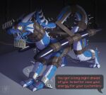 absurd_res bdsm bondage bound chain chained chained_cuffs claws clothing collar cuff_(restraint) dialogue dragon english_text feral forced gag gagged growling harness hi_res leash leashed_collar leather leather_cuffs leather_harness leather_strap looking_at_viewer male metal_cuffs mythological_creature mythological_scalie mythology n1k0 open_mouth restraints ring_gag scalie slave solo speech_bubble straps tail teeth text tongue