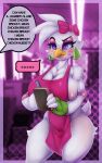  &lt;3 &lt;3_eyes ... 2022 absurd_res accessory animatronic anthro apron apron_only avian azura_inalis beak big_breasts bird breasts chicken clothing dialogue ear_piercing ear_ring female five_nights_at_freddy&#039;s five_nights_at_freddy&#039;s:_security_breach galliform gallus_(genus) glamrock_chica_(fnaf) hair_accessory hair_bow hair_ribbon hi_res machine makeup mostly_nude non-mammal_breasts phasianid piercing ribbons ribbonssolo robot scottgames taking_notes video_games 