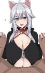  animal_humanoid big_breasts breast_play breasts cat_humanoid cleavage clothed clothing collar felid felid_humanoid feline feline_humanoid female genitals hand_holding hi_res huge_breasts humanoid male male/female mammal mammal_humanoid nao_(artist) penis sex titfuck 