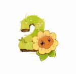  artist_name ben-day_dots brown_eyes closed_mouth commentary countdown dirt english_commentary flower grass hightguy leaf looking_up no_humans number_focus plant plant_roots plants_vs._zombies screentones smile solo sunflower sunflower_(plants_vs._zombies) weeds white_background yellow_flower 