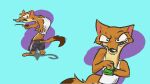  2019 4_fingers anthro barefoot belly black_bottomwear black_clothing black_shorts bottomwear brown_body brown_fur cheek_tuft clenched_teeth clothed clothing colored digital_drawing_(artwork) digital_media_(artwork) disney duke_weaselton exposed_belly facial_tuft feet fingers fur hi_res holding_money holding_object johnnythecheesy looking_at_viewer male male_anthro mammal midriff money multicolored_body multicolored_fur mustelid musteline paws plantigrade shadow shirt shorts simple_background smile solo standing tail tan_belly tan_body tan_fur tank_top teal_background teeth toothy_grin topwear true_musteline tuft two_tone_body two_tone_fur weasel white_clothing white_sclera white_shirt white_tank_top white_topwear zootopia 