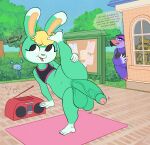  2022 5_toes animal_crossing anthro areola avian balls being_watched bird blush bodily_fluids bottomless breasts building canid canine canis clothed clothing dialogue domestic_dog eyelashes feet female genital_fluids genitals group hi_res ione_(animal_crossing) isabelle_(animal_crossing) kaboozey lagomorph leporid looking_at_another male mammal masturbation nintendo partially_clothed penis plant public public_nudity pussy pussy_juice quinn_(animal_crossing) rabbit rodent sasha_(animal_crossing) sciurid shrub toes tree video_games voyeur watching_from_afar 