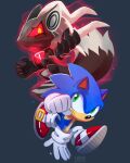  2017 5_fingers alex_braun anthro armor big_tail black_nose blue_body blue_hair canid canine canis clothing duo eulipotyphlan fingers fist footwear gloves glowing green_eyes hair handwear headgear hedgehog helmet hi_res infinite_(sonic) jackal male mammal red_sclera sega shoes sonic_forces sonic_the_hedgehog sonic_the_hedgehog_(series) tan_body white_hair yellow_eyes 