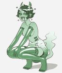 2016 ahegao alien areola bodily_fluids breasts clothed clothing crouching diaper diaper_blowout digital_drawing_(artwork) digital_media_(artwork) drooling feces feces_blowout female gloves handwear homestuck humanoid hypnosis kanaya_maryam lace_gloves lace_stockings legwear looking_pleasured mind_control monochrome ms_paint_adventures nipples pooping saliva soiled_diaper soiling soiling_diaper solo spiral spiral_eyes stink_fumes stockings tongue tongue_out topless topless_female topless_humanoid troll_(homestuck) unclean_diaper used_diaper using_diaper wearing_diaper zee-rage-man