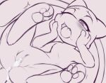 2021 3_toes after_sex afterglow anus blush blush_lines bodily_fluids breasts claws clitoris cum cum_drip cum_in_vagina cum_inside darkmirage digital_drawing_(artwork) digital_media_(artwork) dripping dripping_vulva eyelashes featureless_breasts feet female finger_claws front_view generation_1_pokemon genital_fluids genitals hand_on_face legendary_pokemon lying mew_(pokemon) narrowed_eyes nintendo on_back open_mouth pawpads pokemon pokemon_(species) saliva saliva_drip simple_background sketch small_breasts solo spread_legs spreading tail toes tongue vulva white_background