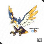  absurdres artist_logo bird character_name commentary english_commentary fakemon formigaartz highres logo no_humans original pokemon pokemon_(creature) solo sugimori_ken_(style) 