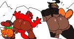  anthro balls baron_of_hell big_butt big_penis butt canid canine confusion cyberdemon demon doom_(series) fox genitals group id_software male male/male mammal penis presenting presenting_hindquarters superiorfox superiorfox_(superiorfoxdafox) video_games wide_hips 