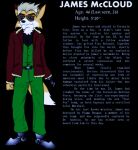  2011 anthro canid canine clothed clothing dipstick_ears dipstick_tail english_text eyewear fox fredryk_phox fully_clothed hair james_mccloud male mammal markings mature_male missing_arm multicolored_ears multicolored_hair nintendo prosthetic prosthetic_arm prosthetic_limb solo star_fox star_fox_the_animated_series sunglasses tail_markings text video_games 