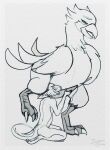  anthro avian bodily_fluids chocobo cum drawing feral final_fantasy genital_fluids genitals invalid_tag licking looking_pleasured male masturbation oral penile penis penis_lick sex simple_background square_enix tongue tongue_out video_games white_background 