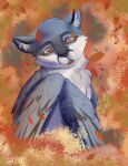  canid canine character fan_character female feral fox fur goallonely hi_res mammal simple_background solo wings 