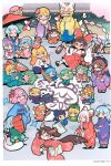  6+girls absurdres alcohol alternate_costume animal_costume animal_ears bad_source bare_shoulders beret bird_wings black_hair black_hairband black_hakama black_wings blonde_hair blue_bow blue_eyes blue_hair blue_hakama blue_kimono blue_ribbon blush blush_stickers bottle bow bowl bowl_hat braid brown_eyes brown_hair brown_horns calligraphy_brush cat_ears cat_tail chen cherry_blossoms chestnut_mouth chopsticks cirno closed_mouth clownpiece crescent crescent_hair_ornament crystal cup daiyousei detached_sleeves dragon_costume drooling drunk dual_persona earrings eating fairy fairy_wings fang feathered_wings flandre_scarlet folding_fan food fox_ears fox_tail frog_hair_ornament fruit fujiwara_no_mokou furisode gap_(touhou) gohei green_eyes green_hair green_kimono grey_hair hagoita hair_bow hair_ornament hair_tubes hairband hakama hakurei_reimu hand_fan hat headdress highres hitodama holding holding_bottle holding_bowl holding_brush holding_chopsticks holding_fan holding_gohei holding_newspaper holding_umbrella horn_ornament horn_ribbon horns ibuki_suika izayoi_sakuya japanese_clothes jewelry juubako kamishirasawa_keine kanzashi kimono kirisame_marisa kochiya_sanae komano_aunn konpaku_youmu konpaku_youmu_(ghost) long_hair long_sleeves luna_child mandarin_orange mob_cap mochi mochi_trail mouth_drool moyazou_(kitaguni_moyashi_seizoujo) multiple_girls multiple_tails newspaper nontraditional_miko obi obiage obidome obijime oil-paper_umbrella okobo one_eye_closed oni open_mouth orange_hair paddle paintbrush patchouli_knowledge pink_eyes pink_hair pink_hat pink_kimono platform_sandals pointy_ears purple_eyes purple_hair purple_kimono red_bow red_eyes red_hakama red_hat red_kimono remilia_scarlet ribbon ribbon-trimmed_sleeves ribbon_trim rumia saigyouji_yuyuko sakazuki sake sake_bottle sandals sash scan shameimaru_aya short_hair siblings side_ponytail sidelocks single_braid single_earring single_horn sisters snake_hair_ornament socks star_sapphire sukuna_shinmyoumaru sunny_milk tabi tail third-party_source touhou translation_request triangular_headpiece twin_braids two_side_up two_tails umbrella usami_sumireko white_bow white_hair white_hat white_kimono white_sleeves white_socks wide_sleeves wings yakumo_ran yakumo_yukari yellow_eyes yellow_kimono yukkuri_shiteitte_ne zouni_soup zouri 