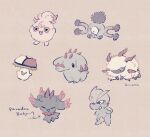  :3 arrow_(symbol) bagon brute_bonnet brute_bonnet_(cosplay) closed_eyes closed_mouth commentary_request cosplay english_text fang flutter_mane flutter_mane_(cosplay) foongus full_body great_tusk great_tusk_(cosplay) igglybuff larvesta magnemite magnet misdreavus no_humans one-eyed open_mouth phanpy pink_background pokemon pokemon_(creature) pokemon_focus roaring_moon roaring_moon_(cosplay) sandy_shocks sandy_shocks_(cosplay) scream_tail scream_tail_(cosplay) screw simple_background slither_wing slither_wing_(cosplay) smile yurano_(upao) 