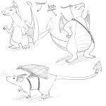  2021 anthro biped charizard dragonite english_text eyes_closed feral jads_l_rutan mammal murid murine nintendo pok&eacute;mon pok&eacute;mon_(species) rat rodent simple_background slightly_chubby solo text video_games white_background wings 