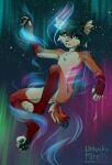 4_toes anthro aurora_(phenomenon) black_nose black_pawpads brown_body brown_fur chest_tuft countershade_torso countershading ear_tuft feet felid feline fingerless_(marking) fingerless_gloves_(marking) fur gloves_(marking) green_eyes hi_res inner_ear_fluff leg_markings lynx male male_anthro mammal markings nude_male orange_body orange_fur pawpads signature socks_(marking) solo toeless_(marking) toeless_socks_(marking) toes tuft unluckymireille whiskers