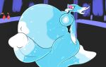 anthro belly big_belly big_breasts big_butt big_penis blush breasts butt deltarune elemental_creature expansion genitals gynomorph hi_res huge_belly huge_breasts huge_butt huge_penis hyper hyper_belly hyper_butt hyper_genitalia hyper_penis inflation intersex miss_mizzle navel outie_navel penis siatdusk solo undertale_(series) water water_creature