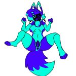  anthro anus belly blueberry_(disambiguation) blueberry~ blush breasts butt canid canine chestfluff ejaculation female fox genitals hands-free machine mammal nipples paws presenting protogen pussy shoulder_pads solo spread_pussy spreading tighs 