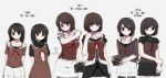  2girls above-cleavage_cutout amakura_mayu amakura_mio an_sin arm_at_side arm_behind_back arms_behind_back artist_name bare_shoulders black_camisole black_hair black_pantyhose black_shirt black_skirt bob_cut breasts brown_camisole brown_dress brown_eyes brown_shirt camera camisole camisole_over_clothes closed_mouth clothing_cutout collarbone copyright_name cowboy_shot cross-laced_clothes cross-laced_top dress fatal_frame fatal_frame_ii:_crimson_butterfly grey_background hand_on_own_wrist hand_up hands_up highres holding holding_camera looking_at_viewer medium_breasts miniskirt multiple_girls multiple_views off-shoulder_shirt off_shoulder pantyhose pinafore_dress raised_eyebrows red_ribbon ribbon shirt short_hair short_sleeves siblings simple_background sisters skirt sleeveless sleeveless_dress standing three-quarter_sleeves twins twitter_username v-shaped_eyebrows white_skirt 