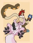 3:4 accessory anus balls black_pawpads brown_body brown_fur butt clothed clothing domestic_cat duo_focus erection eyes_closed feet felid feline felis fellatio femboy fur furgonomics genitals group hair hi_res humanoid_genitalia humanoid_penis hybrid_genitalia hybrid_penis jewelry knot mammal multicolored_body multicolored_fur open_clothing open_shirt open_topwear oral oral_penetration pawpads paws penetration penile penis perineum pink_body pink_fur pink_hair pink_pawpads red_hair ring sex shirt smile spread_toes tail tail_accessory tail_jewelry tail_ring tan_body tan_fur toes tongue tongue_out topwear two_tone_body two_tone_fur vein veiny_penis white_body white_fur xing1