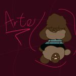 anthro arte_misee buckteeth clothing eyewear female fluffy fluffy_tail glasses lagomorph leporid mammal neck_tuft paws rabbit simple_background solo tail teeth tuft wearing_glasses