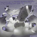 1:1 2_tails animal_genitalia animal_penis anthro artist_name balls bell big_balls big_penis bodily_fluids bow_tie command command_to_clean cross-popping_vein cute_fangs dialogue digital_drawing_(artwork) digital_media_(artwork) direction_lines dirty_talk drooling eeveelution english_description english_text erection fangs feline_genitalia feline_penis fur genital_fluids genitals ghost grey_body grey_fur heart_symbol hi_res hoji_(hojiart) hojiart huge_balls huge_penis hybrid_genitalia hybrid_penis hyper hyper_balls hyper_genitalia hyper_penis iconography impatient knot knotted_feline_penis knotted_penis leg_markings male markings motion_onomatopoeia multi_tail neck_tuft neck_tuft_bow nintendo nude onomatopoeia pawpads penis pokemon pokemon_(species) precum presenting presenting_penis purple_eyes purple_pawpads ribbons_(anatomy) saliva semi-anthro socks_(marking) solo sound_effects spirit spread_legs spreading sweat tail talking_to_another talking_to_viewer teeth text throbbing throbbing_penis tuft vein veiny_penis white_body white_fur