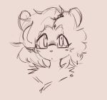 2026 anthro arm_tuft big_eyes biped blush blush_lines bust_portrait cheek_tuft digital_drawing_(artwork) digital_media_(artwork) eye_through_hair eyelashes eyelashes_through_hair eyewear facial_tuft fluffy fluffy_fur fluffy_hair front_view fur glasses grey_background hair head_tuft long_hair looking_at_viewer male mammal messy_hair monochrome mouth_closed northern_olingo nude nude_anthro olingo pla_(alottaplaplapla) portrait procyonid round_ears shoulder_tuft simple_background sketch small_mouth small_nose solo translucent translucent_hair tuft unknown_artist wearing_glasses