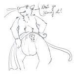  2020 anthro biped bottomwear clothing english_text genitals humanoid_hands jads_l_rutan loincloth male mammal murid murine penis rat rodent simple_background solo text white_background 